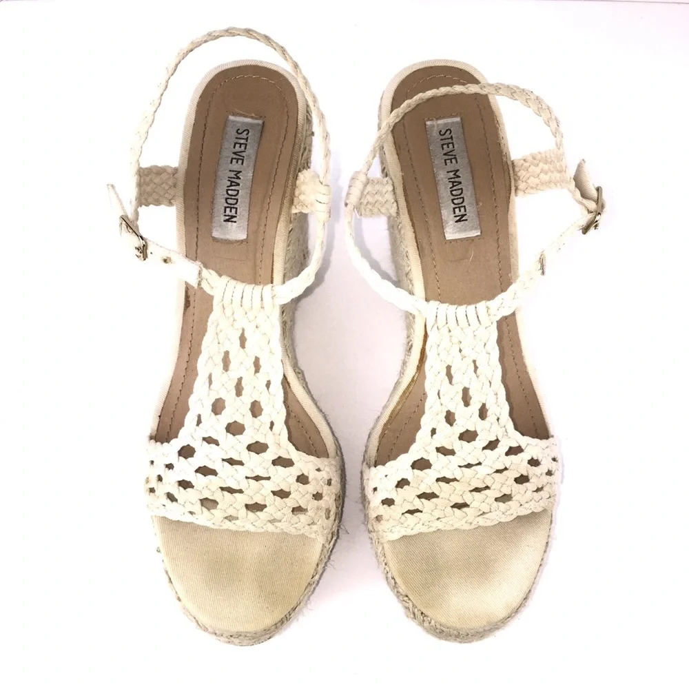 STEVE MADDEN Manngo Wedge Platform Espadrille GUC
